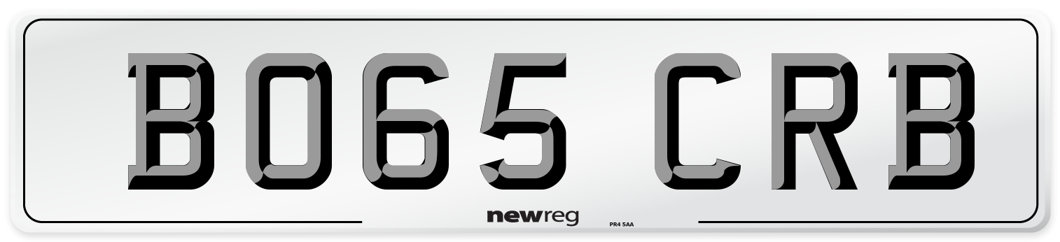 BO65 CRB Number Plate from New Reg